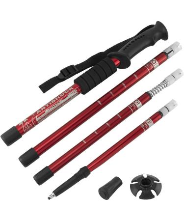 MidGard Telescopic Nordic Walking Poles - Adjustable 50-110 cm Anti-Shock Cushioning Black - Set of 2 for Hiking - Buy Online on GoSupps.com