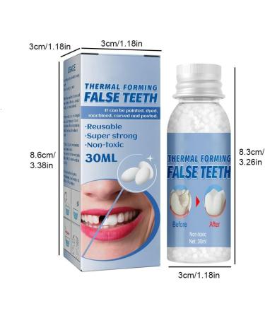 Moldable False Teeth 30ML Temporary Tooth Filling Kit for DIY Teeth Tooth Repair Kit Filling Replacement Dental Repair for Fake Teeth Dental Tooth Filler for Restoring Your Smile - Buy Online on GoSupps.com