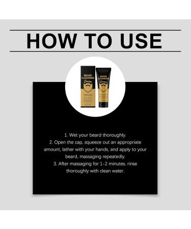 Beard Shampoo CleanerCaring Soothing Cream Facial Hair Beard Cleanser & Softener For men and fathers for daily showering and care morning travel shaving styling soaking - Buy Online on GoSupps.com