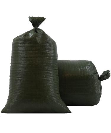 UpNorth Sandbags 20-Pack - Empty Woven Polypropylene Sand Bags with Ties, UV Protection - 14 x 26 Military Green - Buy Online on GoSupps.com