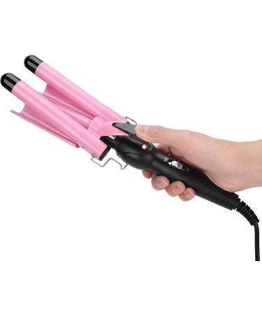3 Barrel Curling Iron Wand Adjustable Hair Curler Waver Crimper 110V 240V Fast Heating Easy Temperature Adjustment Hair Styling Suitable for Wavy Hairstyles (22mm) - Buy Online on GoSupps.com