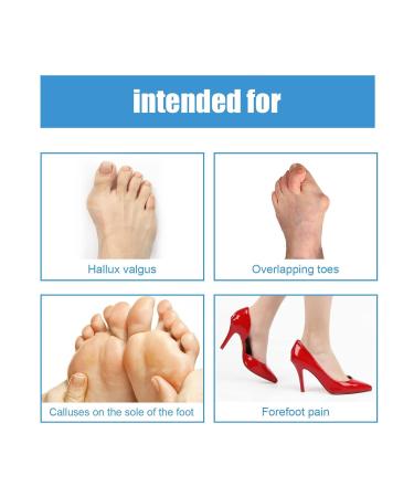 Soft Silicone Frogued Toe Separator Set for Pain Relief & Correcting Hallux Valgus - 2 Pack - Buy Online on GoSupps.com