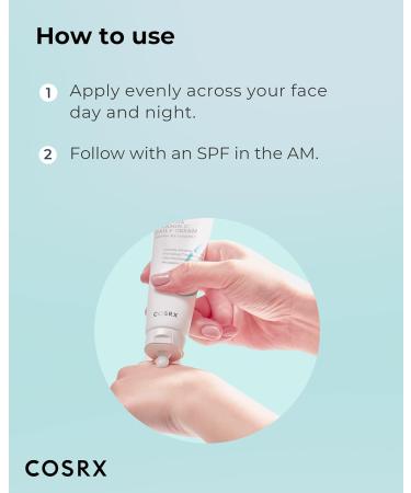 COSRX AHA BHA Vitamin C Daily Cream 1.69 fl. oz - Brightening Anti-Aging Face Cream | Plump Skin | Natural Korean Skincare - Buy Online on GoSupps.com