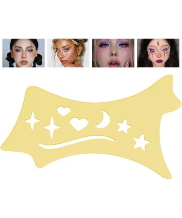 Winged Eyeliners Tool Soft Flexible Eyeliners Stencils | Precision Beveled Design Eye Liners Reusable Cleaning Cloths for Women Yellow - Buy Online on GoSupps.com