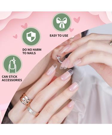 20 Semi Cured Gel Nail Strips Gel Nail Stickers Soft Gel Nail Strips Semi Cured Gel Nails Clear Colour Salon-Quality Gel Nail Polish Strips for Women and Men (Crystal Clear) - Buy Online on GoSupps.com