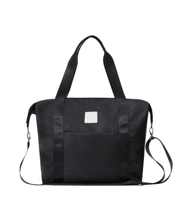 SONARIN Large Capacity Waterproof Baby Nappy Changing Tote Bag Stylish Baby Changing Bag Satchel Messenger Bag Portable Travel Diaper Bag with Stroller Straps & Changing Mat Black