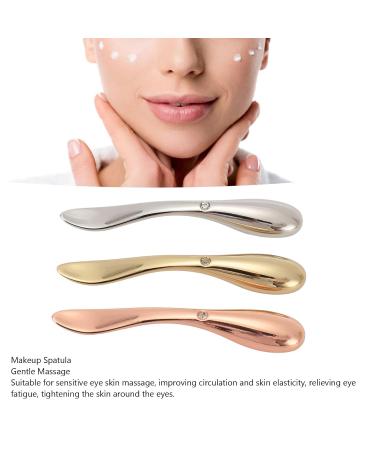 3 Pieces Zinc Alloy Makeup Spatula Set | Eye Cream Spoon & Mini Cosmetic Spoons in Silver Gold Rose Gold - Perfect for Skincare - Buy Online on GoSupps.com