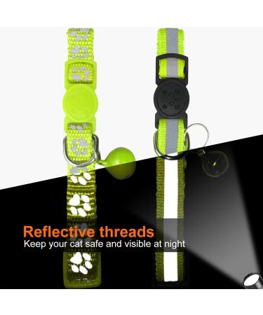 TagME 2 Pack Personalized Reflective Cat Collars with Bell - Green - Buy Online on GoSupps.com