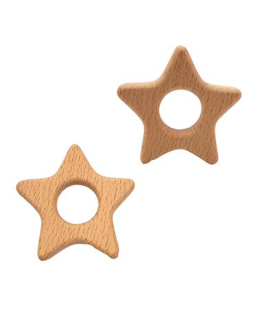 Cartoon Wood Star Teether: Natural Beech Wooden Animal Shape DIY Necklace Pendant (10pcs) - Buy Online on GoSupps.com