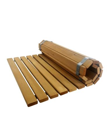 SudoreWell Sauna rolling grate wooden mat floor grate Red Cedar 90 x 50 x 1.5cm (V-C001)