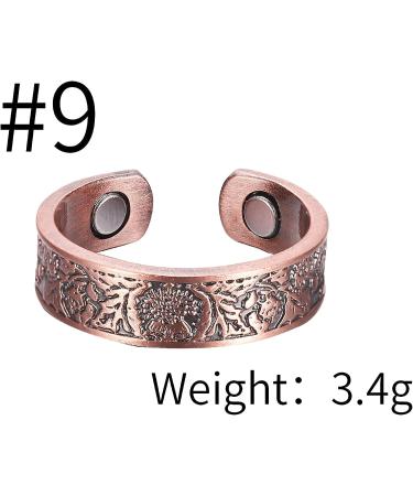 BioMag Magnetic Rings for Men - Set of 4 | Solid Pure Copper Jewelry Gift for Dad | Finger and Thumb Copper Rings - Buy Online on GoSupps.com