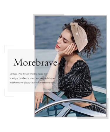 Cakure Crystal Rhinestone Headbands Pack of 3 - Wide Bling Turban Head Wraps for Women and Girls - Elastic Twist Scarf for Sports and Fashion - Type A - Buy Online on GoSupps.com