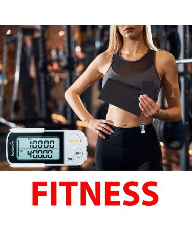 Nakosite Lux2433 Luxury Pedometer Fitness Tracker - Clip & Band No App or Bluetooth Tracks Distance & Calories Ideal for Women & Children - Buy Online on GoSupps.com
