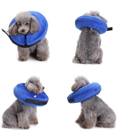 QIYADIN Soft Dog Recovery Collar | Adjustable Inflatable Pet Cone for Cats & Dogs | Prevent Biting & Scratching - Medium - Buy Online on GoSupps.com