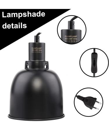 Buy Aiicioo Reptil 5.5 Aluminum Reflective Dome with E27 Ceramic 100W Lamp - Perfect for Reptile Heating & Lighting | International Shipping Available - Buy Online on GoSupps.com