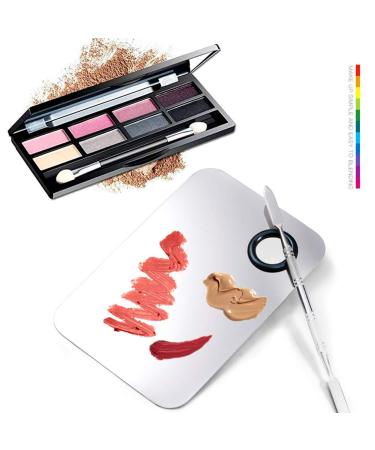 2 Pack Pro Lady Stainless Steel Makeup Spatula Set for Mixing Foundation by ACKLLR Silver - Buy Online on GoSupps.com