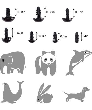 260pcs Black Safety Eyes and Noses with Washers for Craft Dolls, Amigurumi, Puppets, Plush Animals and Teddy Bears - Buy Online on GoSupps.com