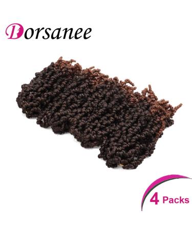 Pre-twisted Spring Twist Crochet Hair Short Curly Braids 8 inch (Pack of 4) T30 - Synthetic Hair Extensions - Buy Online on GoSupps.com