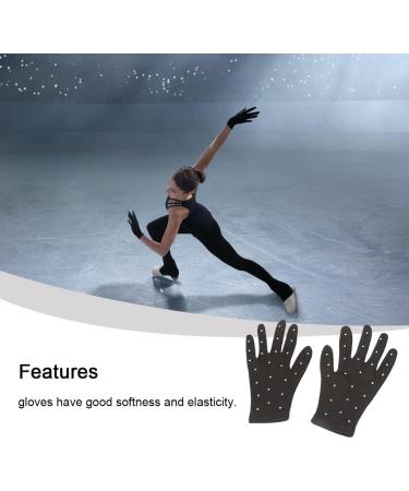 Guangcailun Fashion Figure Skating Gloves - Breathable UV Protection & Crystal Design for Cycling & Outdoor Performance - Buy Online on GoSupps.com