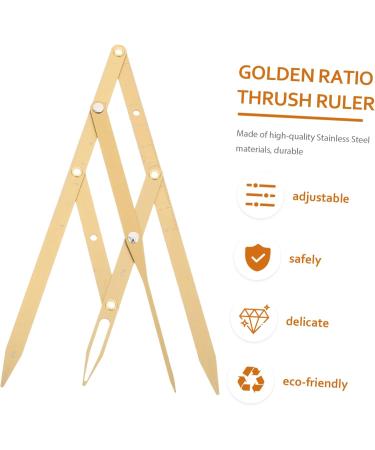 KALLORY 2 Pcs Second Generation Brow Shaping Kit Eyebrow Marker Ruler Eyebrow Drawing Tool Metal 25x5x0.6cmx2pcs Goldenx2pcs - Buy Online on GoSupps.com