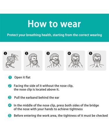 Adults Protective Face_Masks USA Safety Standard Premium 5-Plu Face Dust Mask w/Nose Clip & Adjustable Earhooks 10 Pieces/a Pack Individually Packaged 30PCS 3D Black Design  - Buy Online on GoSupps.com