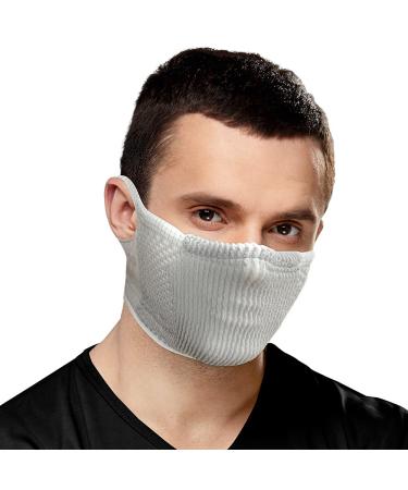 Naroo F5S-2-in-1 reversible reusable dust filtering breathable per sport face mask for running hiking cycling in white