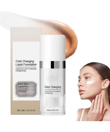Full Coverage Foundation, Color Changing Flawless Foundation, Poreless Waterproof Liquid Foundation, Long Lasting Moisturizing Concealer Foundation