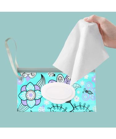 2PCS Portable Refillable Wet Wipes Pouches with Lanyard | Reusable Travel Dispensers for Baby Wipes - Jagowa EVA - Buy Online on GoSupps.com