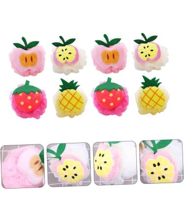 Buy Healeved 8pcs Fruit Shape Bath Flower Sponge - Mesh Pouf Bath Scrubber for Relaxing Showers | International Shipping Available - Buy Online on GoSupps.com
