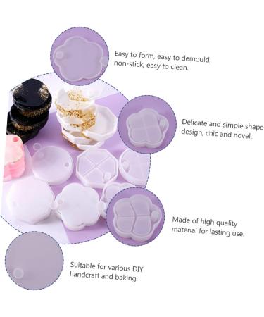 Lurrose 6 Pcs Jewelry Box Silicone Mold Clear Epoxy Clear Candle Holder Flowerpot White Crafts To Rotate - Buy Online on GoSupps.com