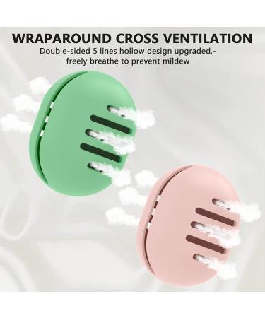 Fauxomor Make-Up Sponge Holder - 2-Pack Breathable Silicone Travel Bag for All Sizes - Pink & Mint Green - Buy Online on GoSupps.com
