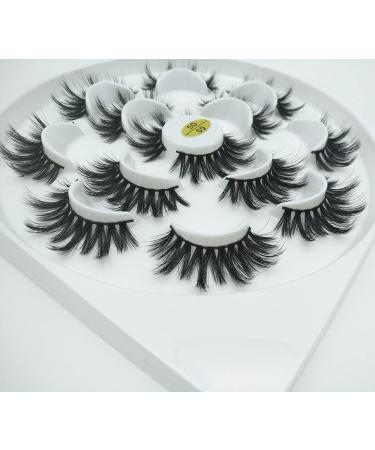 False Eyelashes 7 Pairs 5D Faux Mink Eyelashes Multilayer Fluffy Reusable Long Thick Eyelashes Hand-made Dramatic Fake Eye Lashes for Makeup Extension 7 count (Pack of 1) - Buy Online on GoSupps.com