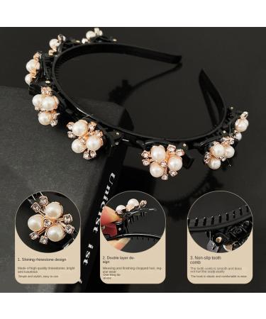 Qazuoik 4 PACK Hairpin Headbands - Double Bangs Hairstyle Headwear for Women - Cute Hair Accessories for Styling - Buy Online on GoSupps.com