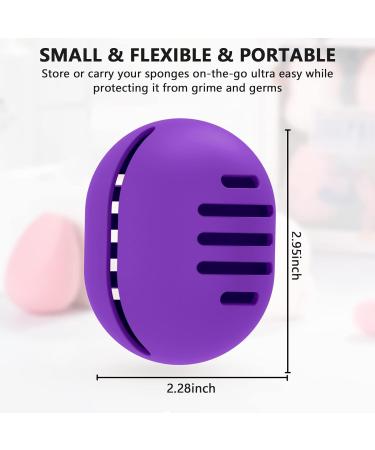 Fauxomor Makeup Sponge Holder | Ultra-Soft Silicone Beauty Blender Travel Case | Triple-Side Breathable Design | Fits All Makeup Sponges | Purple 1 Piece (1 Pack) - Buy Online on GoSupps.com