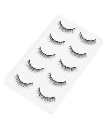 minkissy 15 Pairs Short Eyelash Fiber Makeup Eyelashes Dense Eyelashes Cosmetic Eyelashes Fluffy Volume Lashes False Eye Lashes Handmade Eyelashes Glue 6d Artificial Fiber Natural