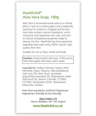 HealthAid Aloe Vera Soap 100 g - Buy Online on GoSupps.com