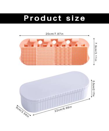 3 In 1 Makeup Brush Cleaning Cosmetic Brush Organizer with Brush Drying Holder Makeup Brush Cleaner Portable Travel Beauty Brush Scrubber Tool for Makeup Brush Sponge Powder Puff (White) - Buy Online on GoSupps.com