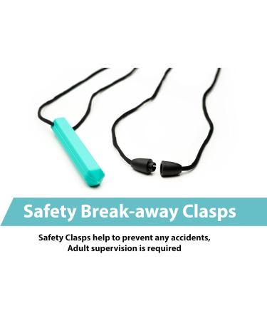 Tilcare Chew Chew Sensory Necklace - Silicone Chewy Toy for Kids & Adults with Autism - Blue/Turquoise/Green Chewing Pendant - Buy Online on GoSupps.com