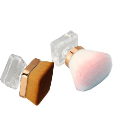 Flat Top Foundation Brush Blusher Brush for Loose Powder Synthetic Fiber Comfortable Handle with Makeup Base - Buy Online on GoSupps.com