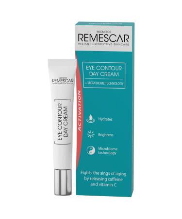 Remescar eye contour day cream 15 ml - day care with the addition of caffeine and vitamin C - eye cream against tear bags and dark circles - reduction of signs of skin aging - Buy Online on GoSupps.com