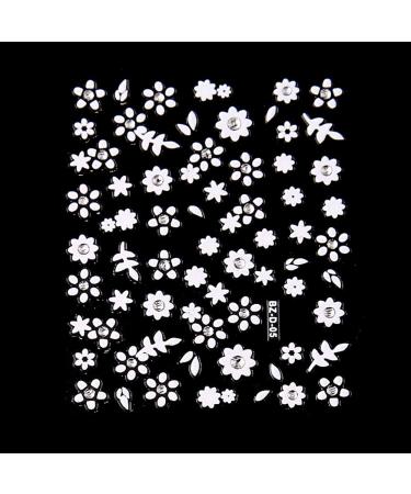 30piece Diy Nail Sticker Applique Adhesive Flower Rattan Nail Decoration Transfers Stickers Nail Art Decals White Nail Transfers Appliques Fingernail Stickers