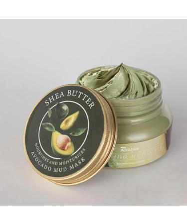 Premium Avocado & Shea Butter Mud Mask - Deep Cleansing & Hydrating Face Mask | Detoxifying Anti-Aging Pore Minimizing & Moisturizing | Natural Skin Care for All Skin Types.