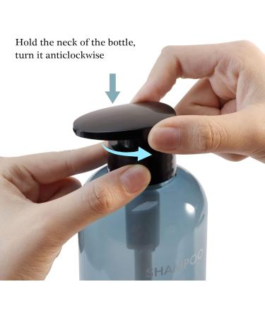 Yeeco 10oz/300ml Clear Blue Shampoo Pump Bottle 3-Pack - Refillable Dispenser for Bathroom, Kitchen, Hotel - Shampoo and Conditioner Bottles - Buy Online on GoSupps.com