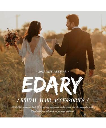 Edary Bride Wedding Hair Comb Silver Butterfly Headpiece Blak Bead Wedding Side Comb Leaf Bridal Hair Accessories for Women and Girls - Buy Online on GoSupps.com