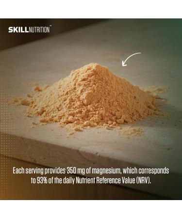 SKILL Nutrition Bisglycinate de magn sium | Saveur fruit de la passion-p che | 350 mg de magn sium par portion | Soutient les muscles le syst me nerveux et r duit la fatigue | 480 g - Buy Online on GoSupps.com