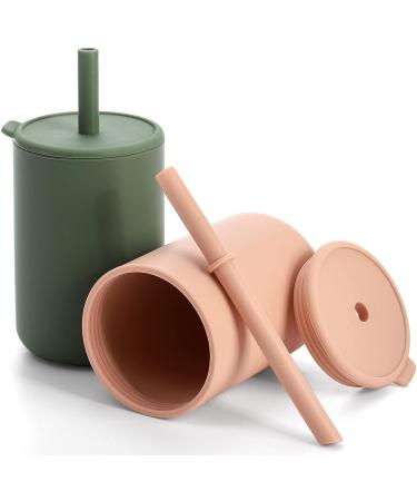 Okllen Set of 4 Kids Silicone Training Cups - 5.4 Oz Unbreakable Sippy Cups with Straws and Lips for Baby and Toddler - Buy Online on GoSupps.com