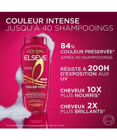L'Or al Paris - Routine de Soins Capillaires pour Cheveux Color s ou M ch s - Prot ge la Couleur - Enrichi en Vitamine Cg et Filtres UV - Shampooing D m lant & Soin Magique - Elseve Color-Vive Routine Cheveux Color s - Buy Online on GoSupps.com