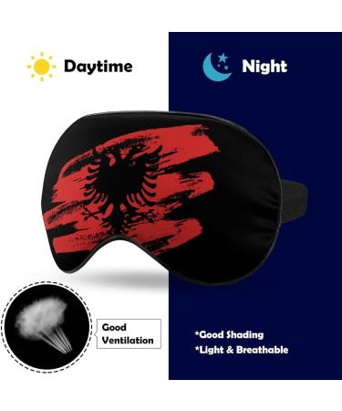 Vintage Albanian Flag Sleep Mask - Adjustable Eye Cover for Sleeping and Travel - Buy Online on GoSupps.com