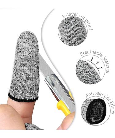 Finger Cots Cut Resistant Protector - Finger Covers for Cuts  Gloves Life Extender  Cut Resistant Finger Protectors for Kitchen  Work  Sculpture  Anti-Slip  Reusable (Gray  6PK) Gray 6PK - Buy Online on GoSupps.com