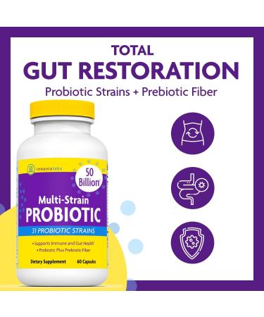 InnovixLabs Choline & Multi Probiotic Bundle Choline Bitartrate 550mg (100 Capsules) Multi Strain Probiotics (60 Capsules). Supports Memory Mood Brain Health & Boost Cognitive.* - Buy Online on GoSupps.com